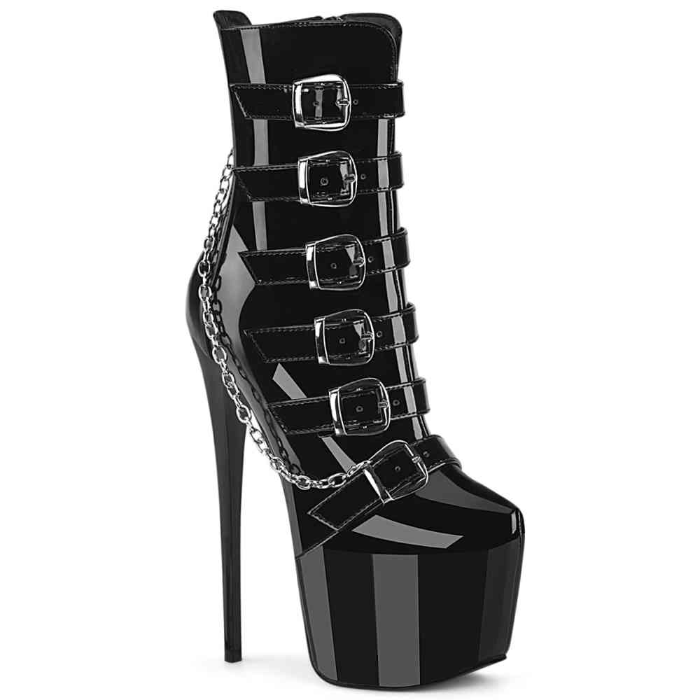 Pleaser - JUBILANT-1015 Plateau Laarzen - Zwart